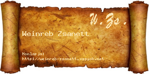 Weinreb Zsanett névjegykártya